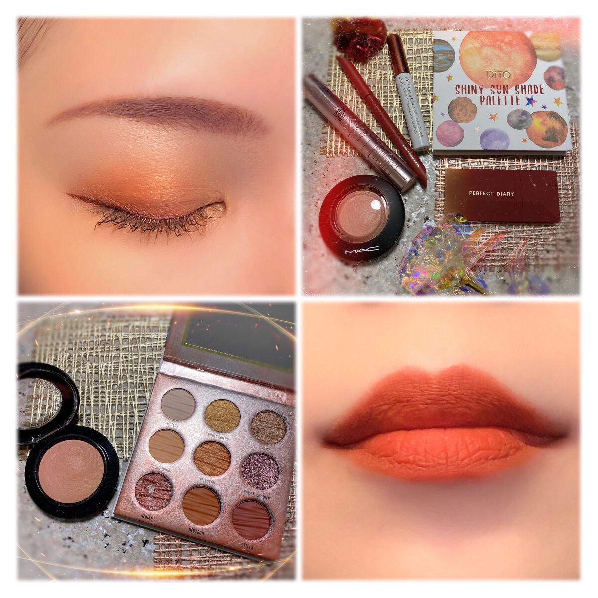 ギャラクシー9色アイシャドウパレット サン SUN/DiTO/アイシャドウパレットを使ったクチコミ（2枚目）
