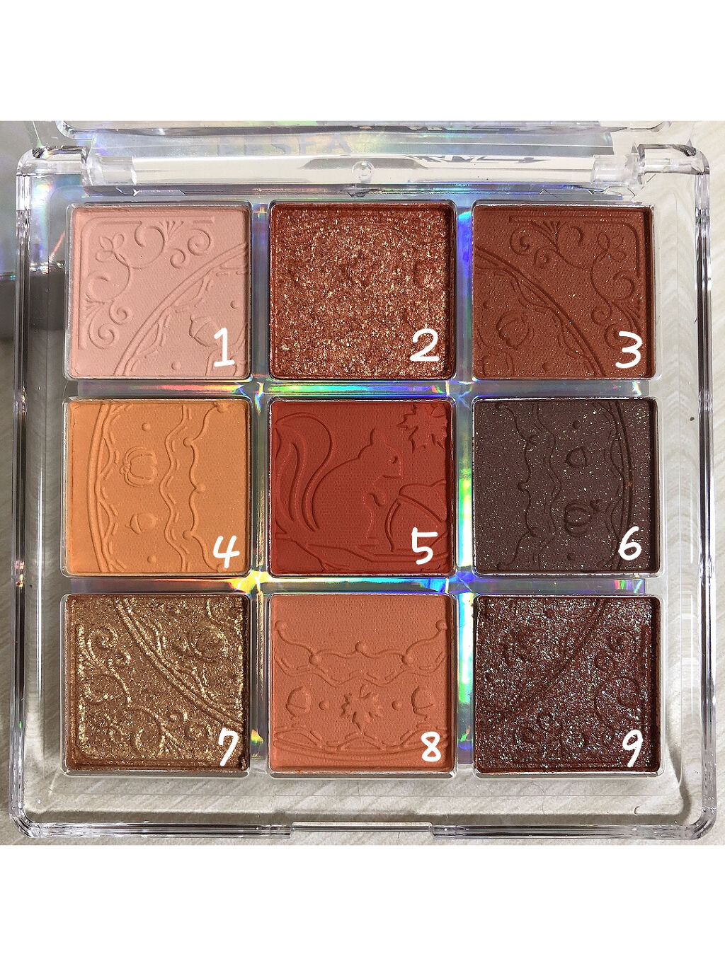 クォーツ 9色アイシャドウパレット(ドリームランドアイシャドウ) J13 ハチミツパンプキン/ZEESEA/アイシャドウパレットを使ったクチコミ（2枚目）