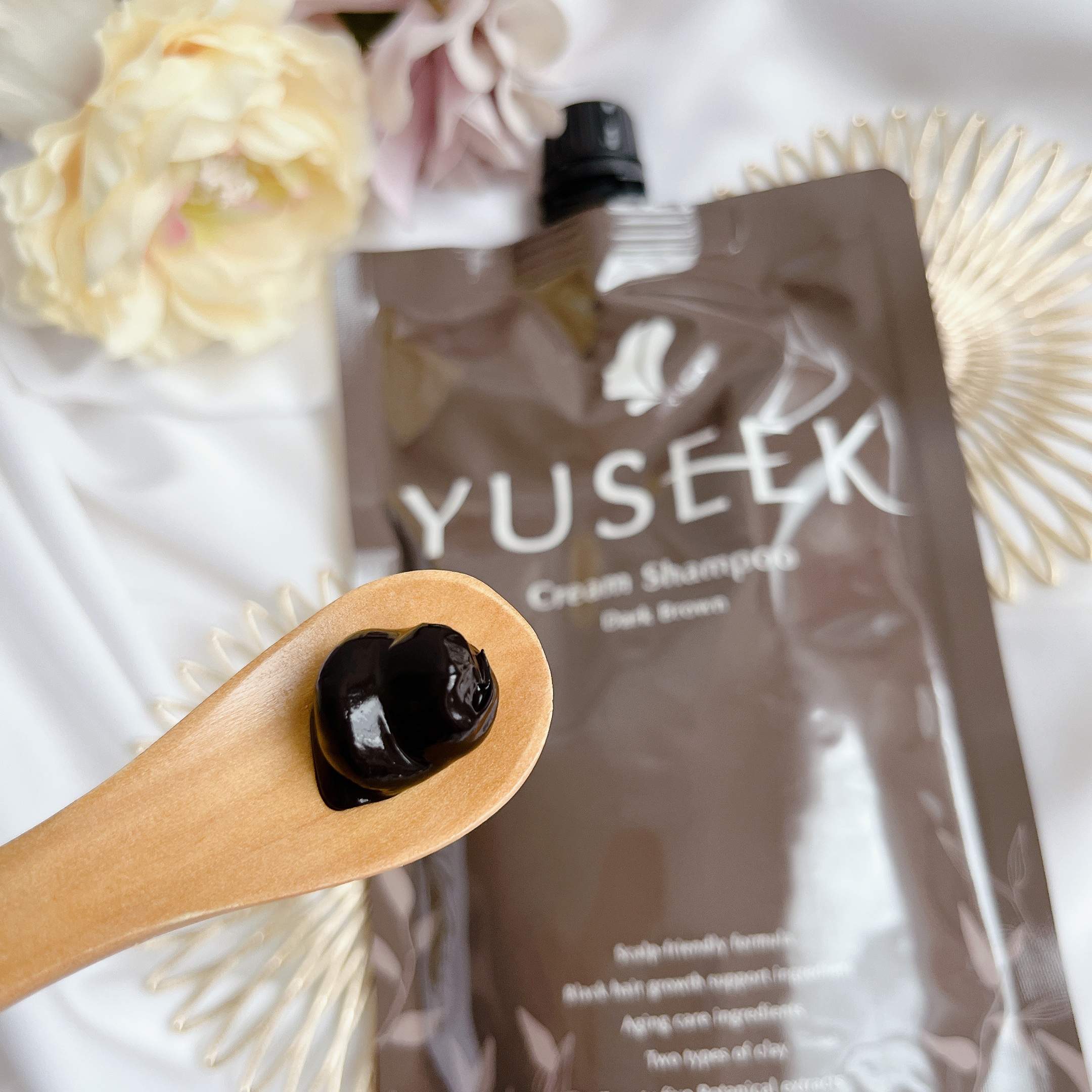 YUSEEK クリームシャンプー ダークブラウン/YUSEEK/市販シャンプーを使ったクチコミ（3枚目）