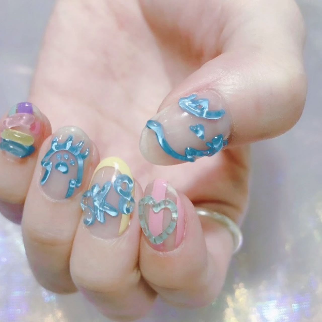 なかやまちえこ on LIPS 「2ヶ月と5日経ったネイル💅⠀⠀長く付けてもらえると嬉しいです😭..」(3枚目)