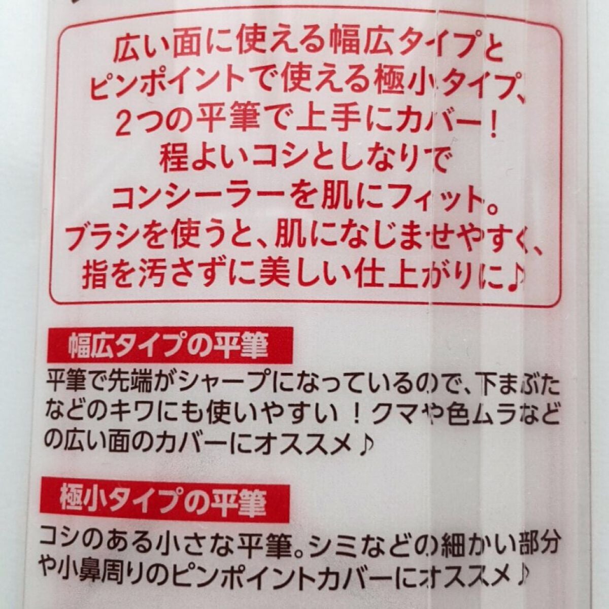 ダブルエンドコンシーラーブラシ/ロージーローザ/メイクブラシを使ったクチコミ(5枚目)