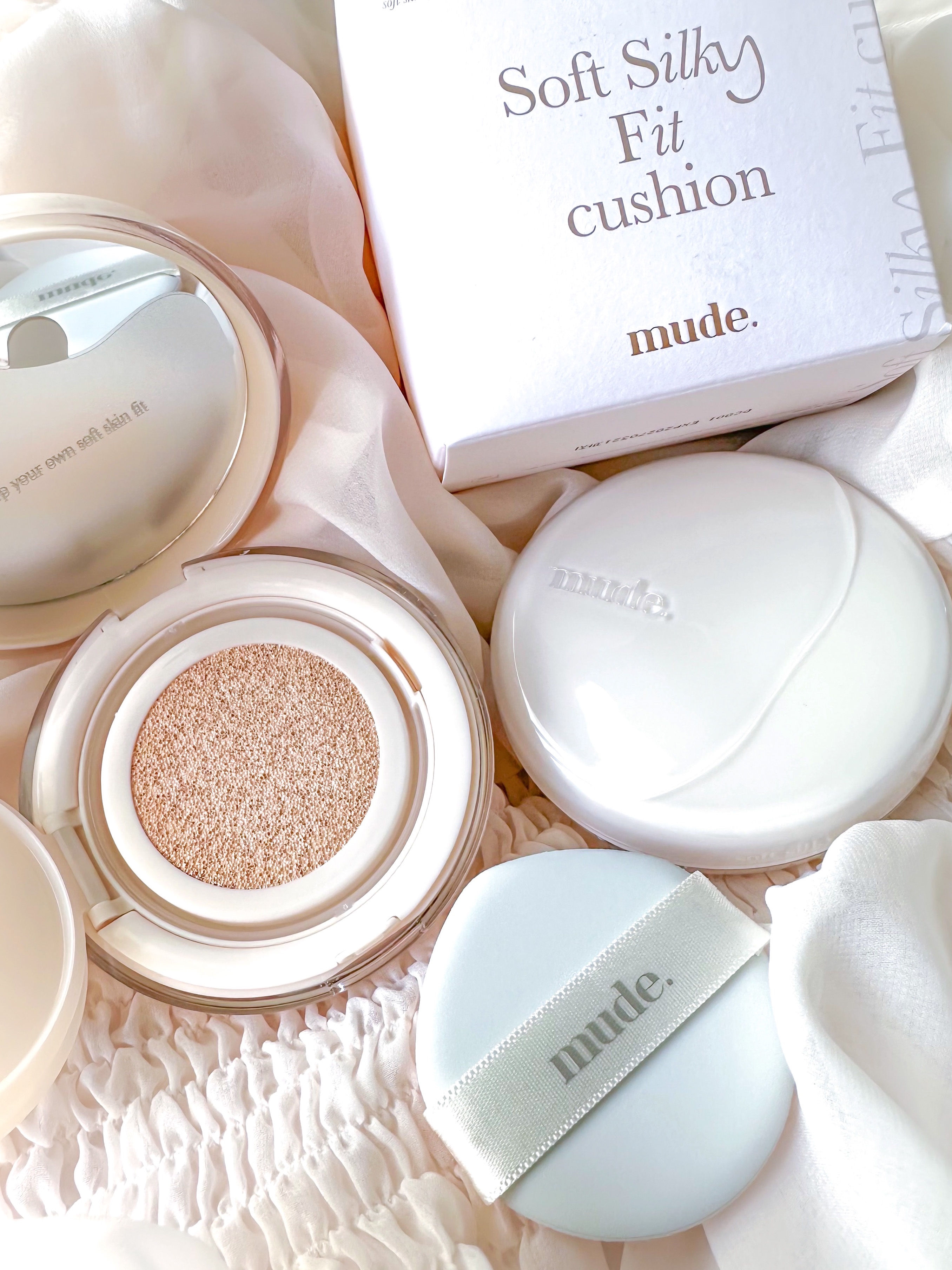ソフトシルキーフィットクッション/mude./クッションファンデーションを使ったクチコミ（1枚目）