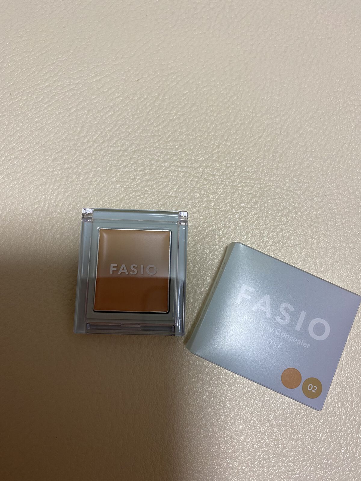 エアリーステイ コンシーラー 02 ベージュ・オレンジベージュ/FASIO/パレットコンシーラーを使ったクチコミ（3枚目）