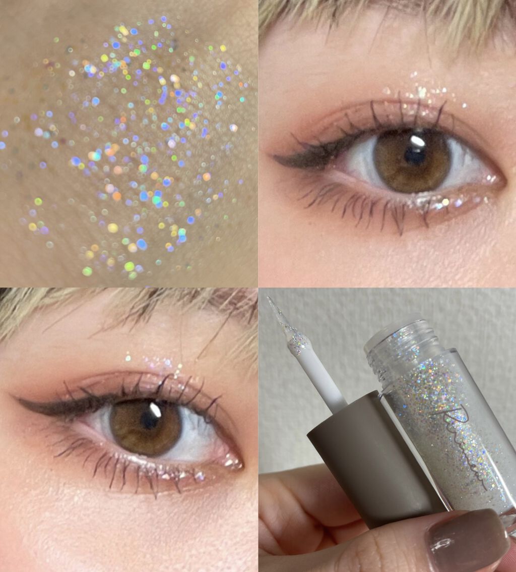 ピックミーアイズグリッター 01 ブライトミー/Ririmew/グリッターを使ったクチコミ（2枚目）