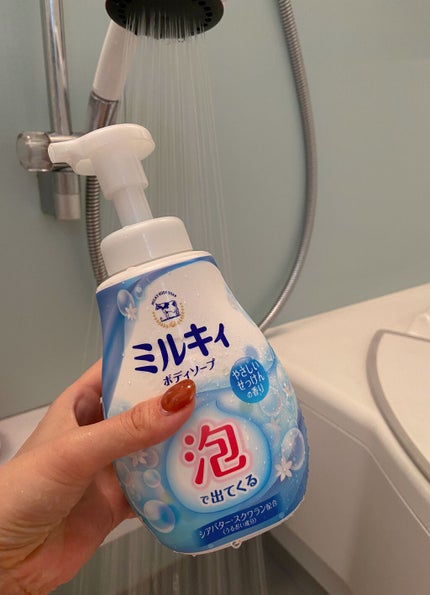 泡で出てくる ミルキィボディソープ やさしいせっけんの香り/ミルキィ/ボディソープを使ったクチコミ(2枚目)