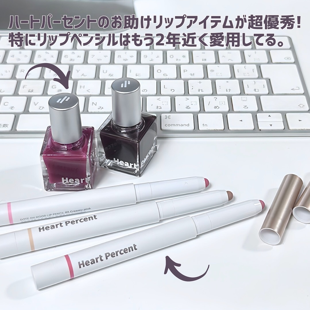 ドット オン ムードトップコーティング リップ プランパー 03 Mood Changer/Heart Percent/リッププランパーを使ったクチコミ（2枚目）