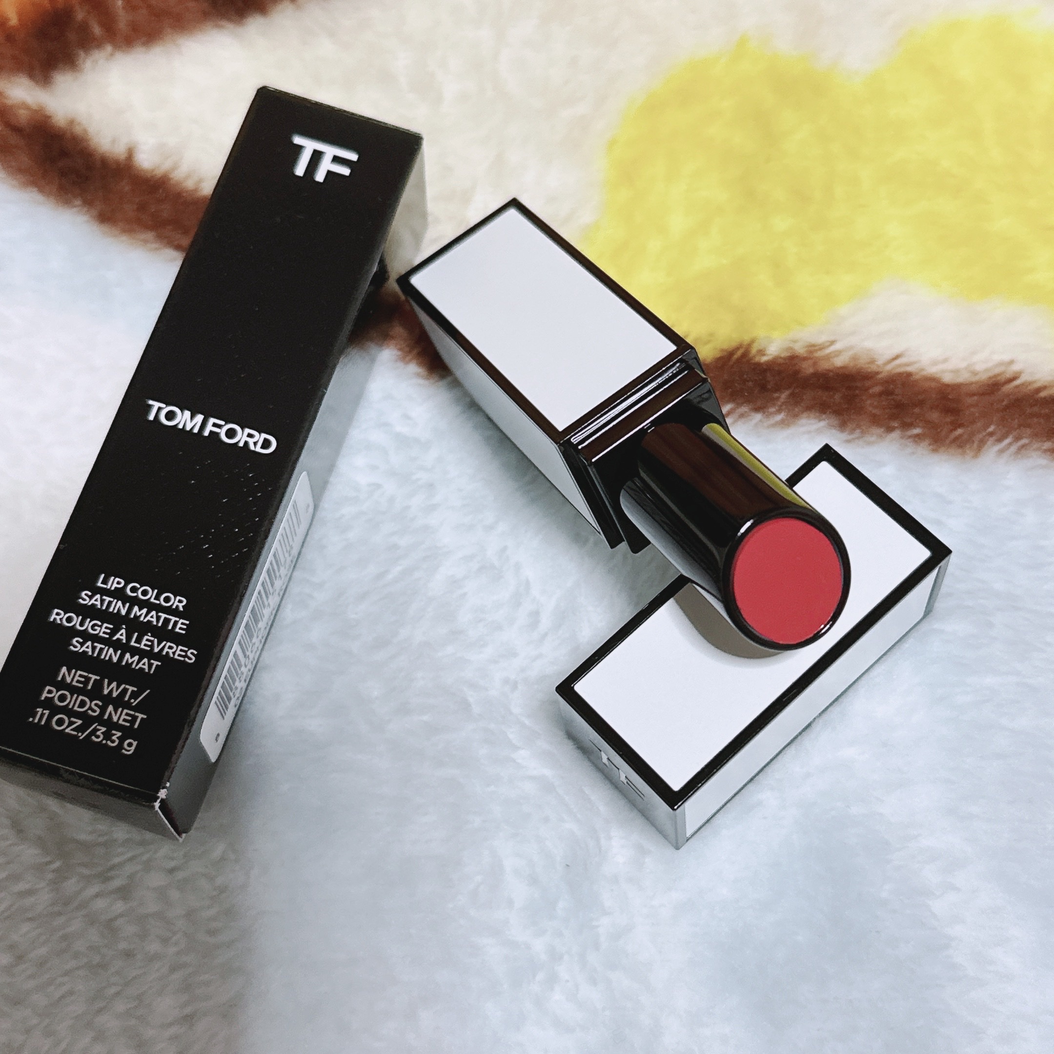 リップ カラー サテン マット 02R ユーフォリック ローズ/TOM FORD BEAUTY/口紅を使ったクチコミ（1枚目）
