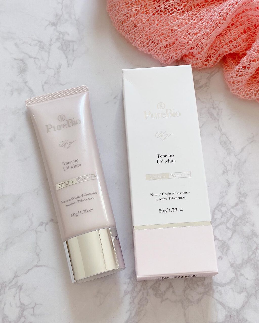 トーンアップUVホワイト/ピュールビオ/日焼け止めクリームを使ったクチコミ(1枚目)