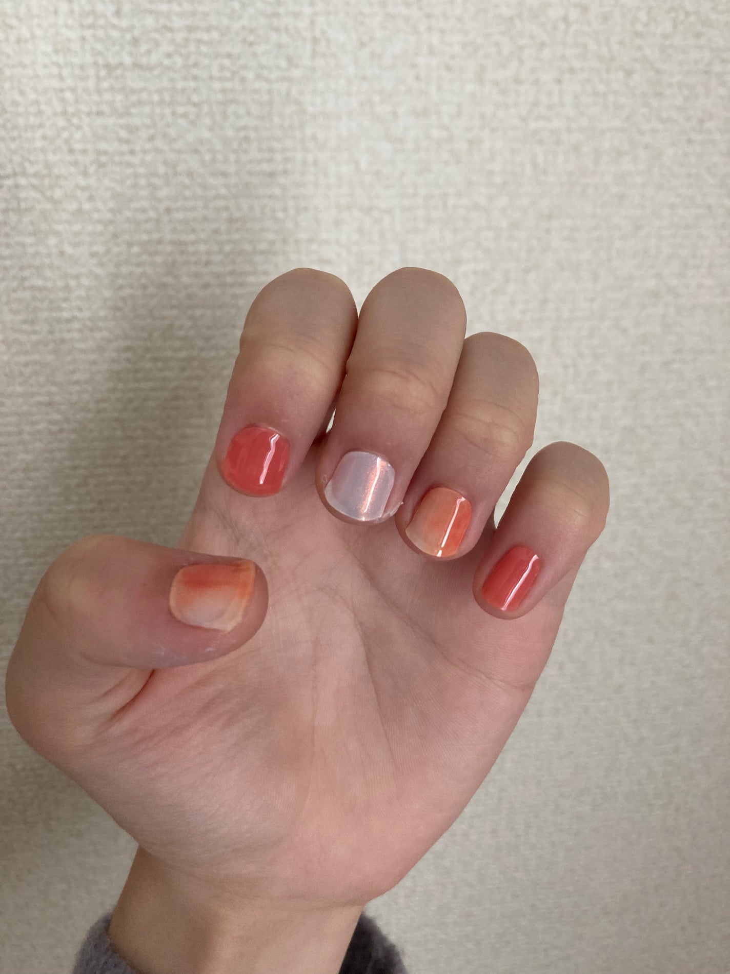 セミキュアジェルネイル(ハンド)/ohora/ネイルシールを使ったクチコミ(1枚目)