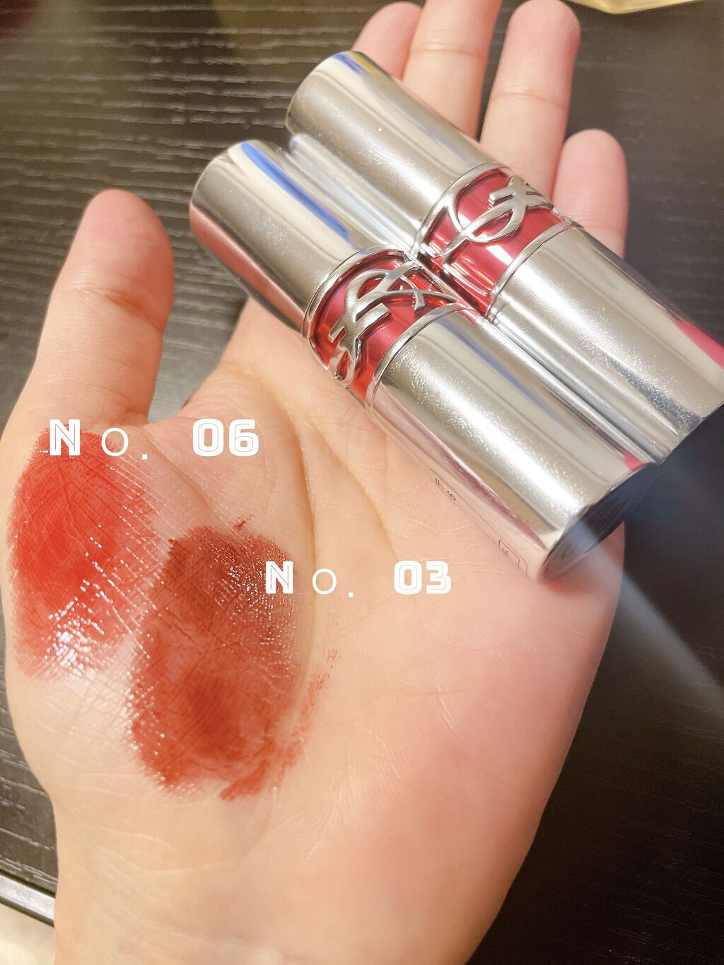 YSL ラブシャイン キャンディグレーズ/YVES SAINT LAURENT BEAUTE/口紅を使ったクチコミ（2枚目）