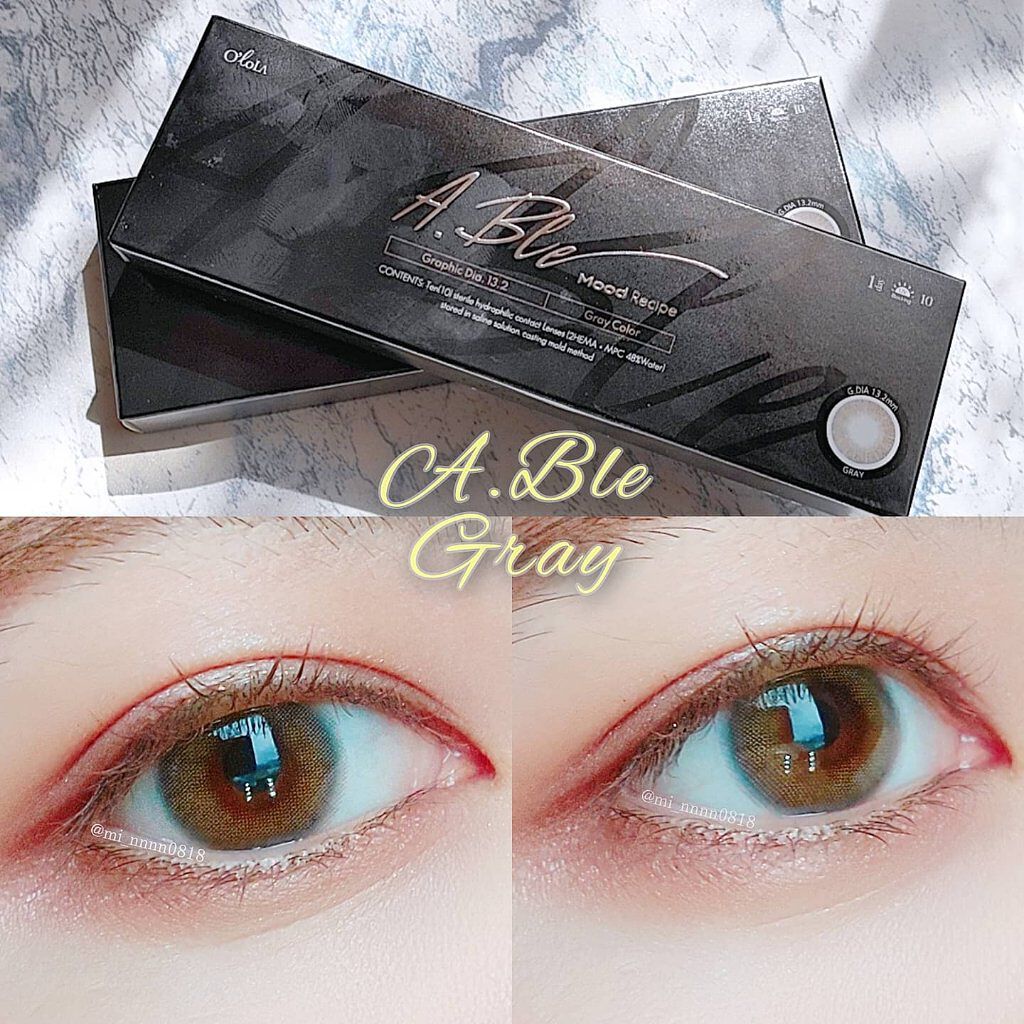 エーブルワンデーグレー(A.ble 1day Gray)/OLOLA/ワンデー(1DAY)カラコンを使ったクチコミ(1枚目)