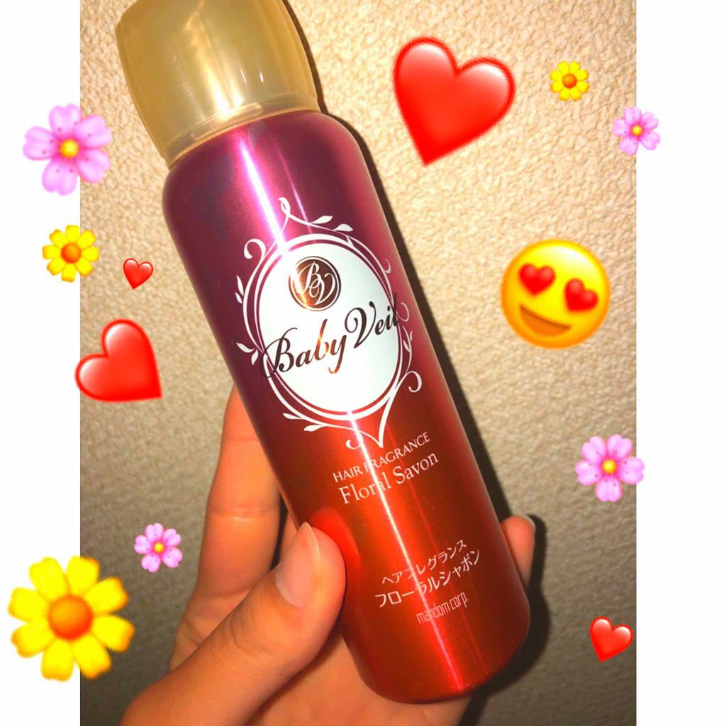 マンダム ベビーベール ヘアフレグランス フローラルシャボンのクチコミ「ヘアフレグランスのベビーベール！
スプレータイプで持ち運ぶのに丁度いいサイズです😍
外出したら.....」（1枚目）