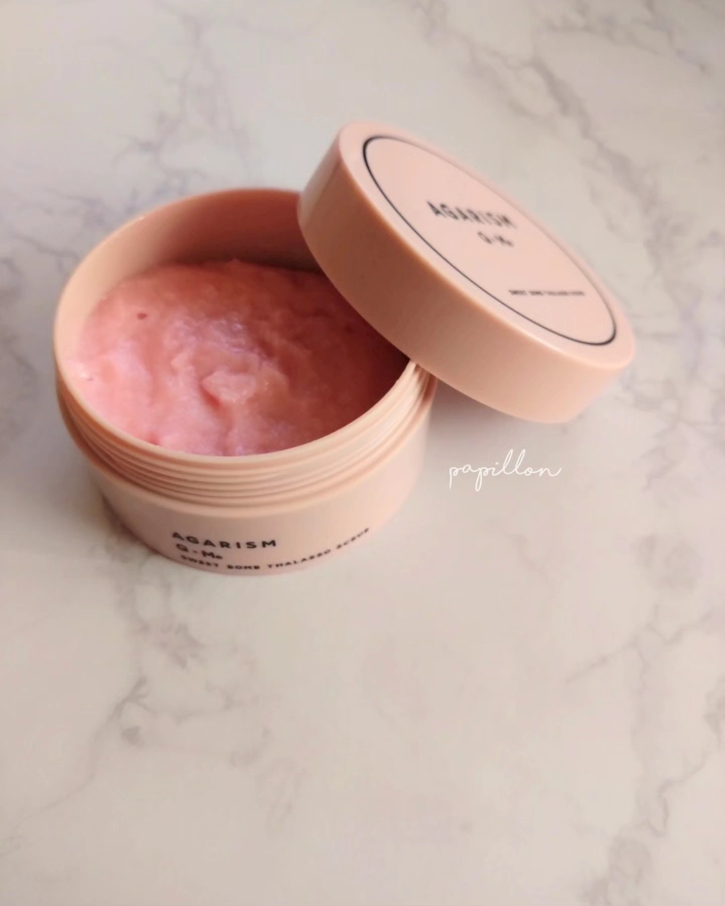 Q+Me スウィート ボム タラソ スクラブ/AGARISM/バスト・ヒップケアを使ったクチコミ（1枚目）