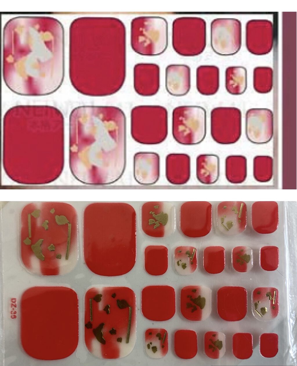 ネイルシール/Qoo10/ネイルシールを使ったクチコミ（2枚目）