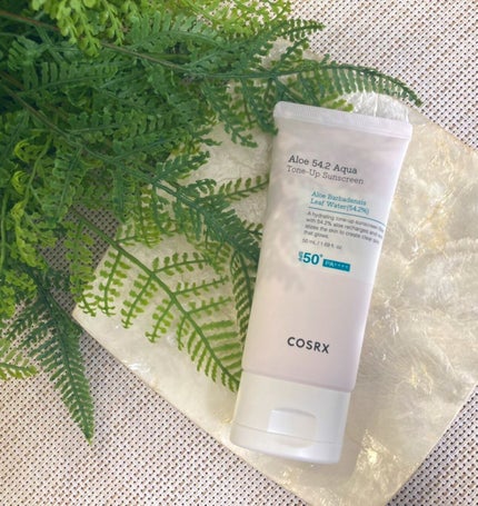 アロエ54.2アクアトーンアップUVクリーム SPF50+ PA++++/COSRX/日焼け止めクリームを使ったクチコミ(1枚目)
