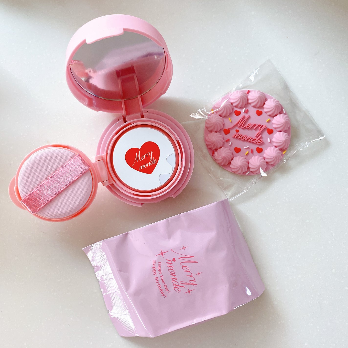 ハッピーユアデイクッション/Merrymonde/クッションファンデーションを使ったクチコミ(1枚目)