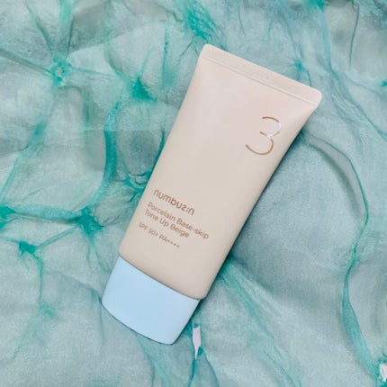 3番 ノーファンデ陶器肌トーンアップクリーム/numbuzin/化粧下地を使ったクチコミ(1枚目)