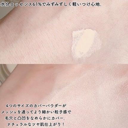 Pore Caring Mesh Cushion/BeginS by JUNGSAEMMOOL/クッションファンデーションを使ったクチコミ(4枚目)