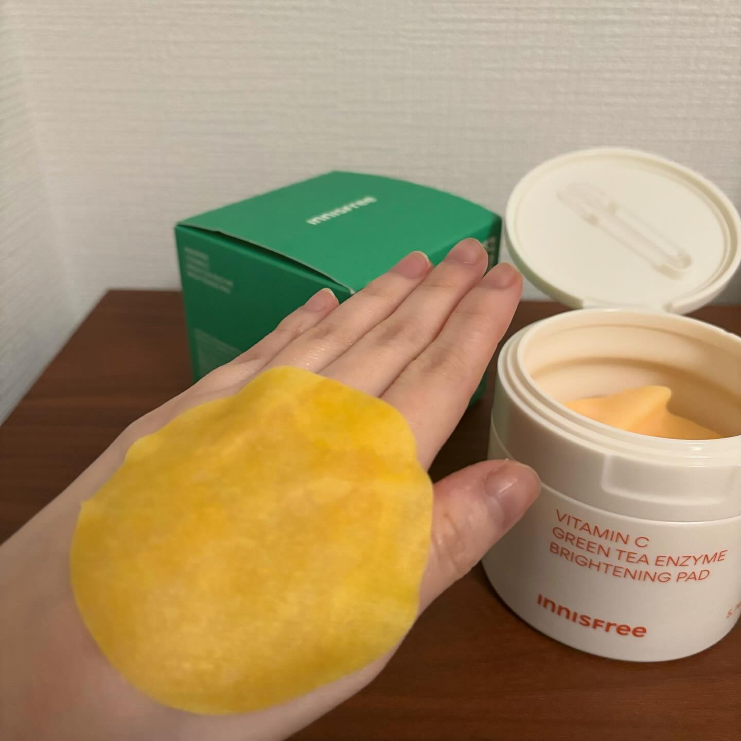 ビタC グリーンティーエンザイム ブライト パッド/innisfree/トナーパッドを使ったクチコミ（3枚目）