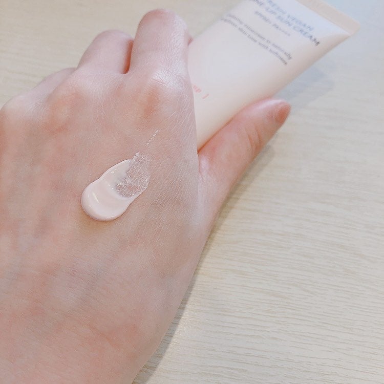 フレッシュヴィーガントーンアップサンクリーム/HYGGEE/日焼け止めクリームを使ったクチコミ(2枚目)