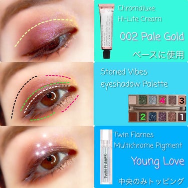 Twin Flames Multichrome Pigment﻿/DANESSA MYRICKS BEAUTY/リキッドアイシャドウを使ったクチコミ（3枚目）