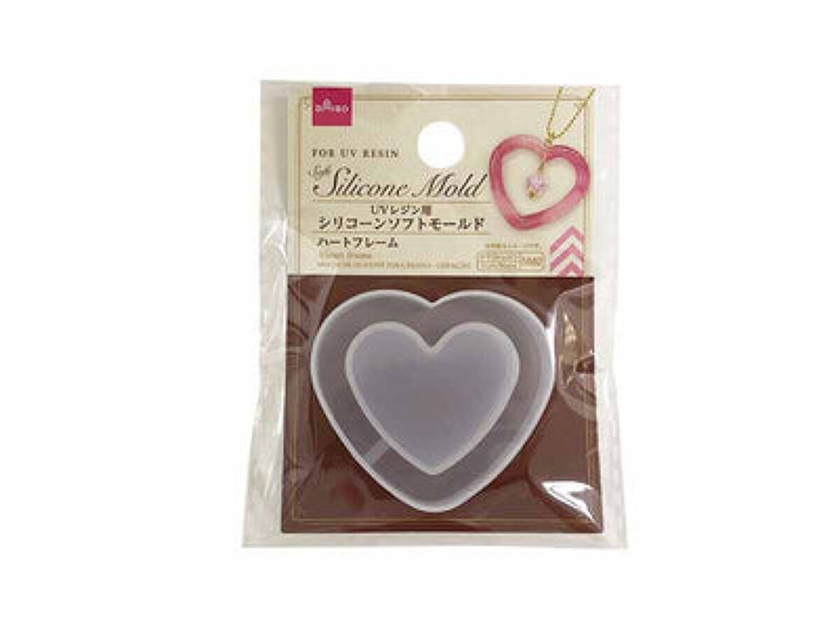 UVレジン用 シリコーンソフトモールド ハートフレーム