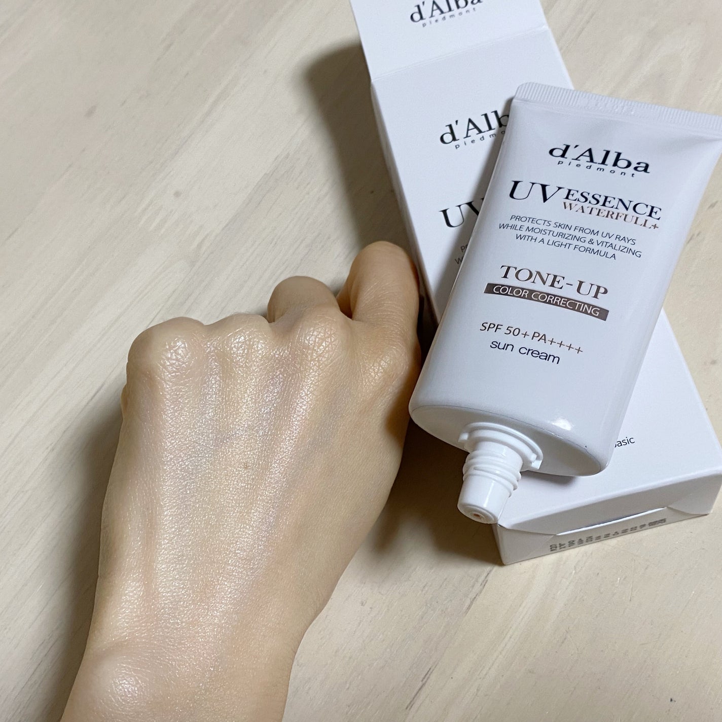 ウォータフルトーンアップサンクリーム/ダルバ/日焼け止めクリームを使ったクチコミ(4枚目)