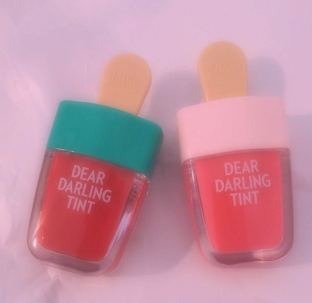 ディアダーリン ウォータージェルティント （アイスティント）/ETUDE/口紅を使ったクチコミ（2枚目）