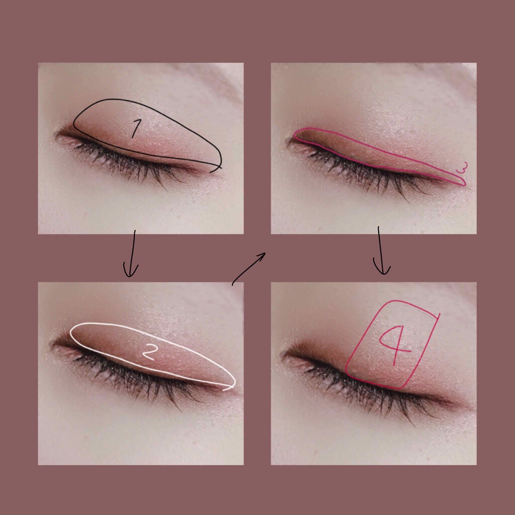 ジューシーピュアアイズ/キャンメイク/アイシャドウパレットを使ったクチコミ(4枚目)