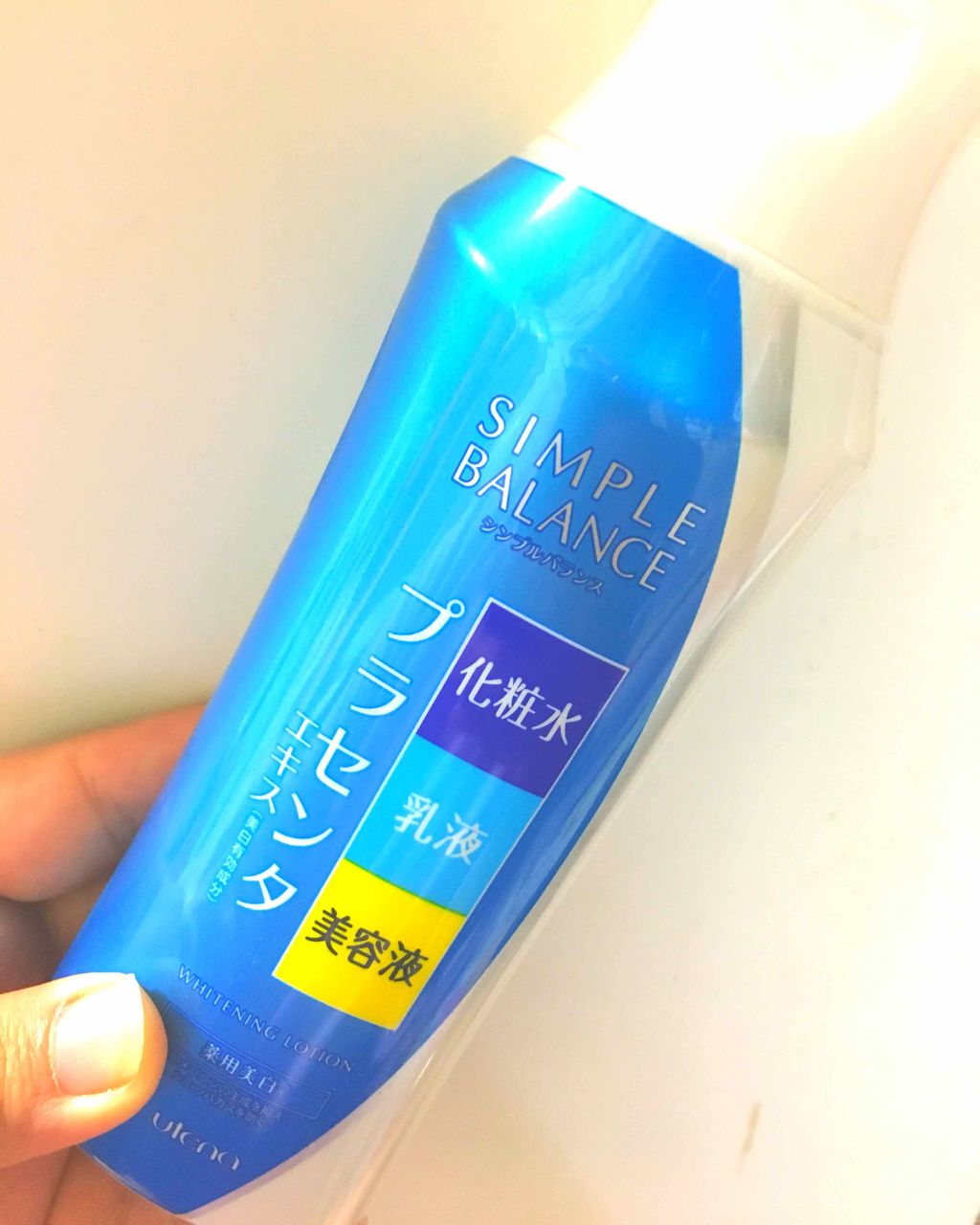 シンプルバランス 美白ローションのクチコミ「シンプルバランス^ - ^
美白用プラセンタ配合！
1つで3役＾＾
ママには時短が最強！(^○.....」（1枚目）