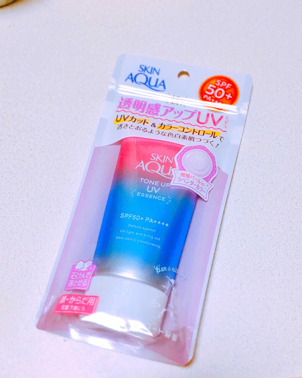 スキンアクア トーンアップUVエッセンス/スキンアクア/日焼け止めクリームを使ったクチコミ（1枚目）