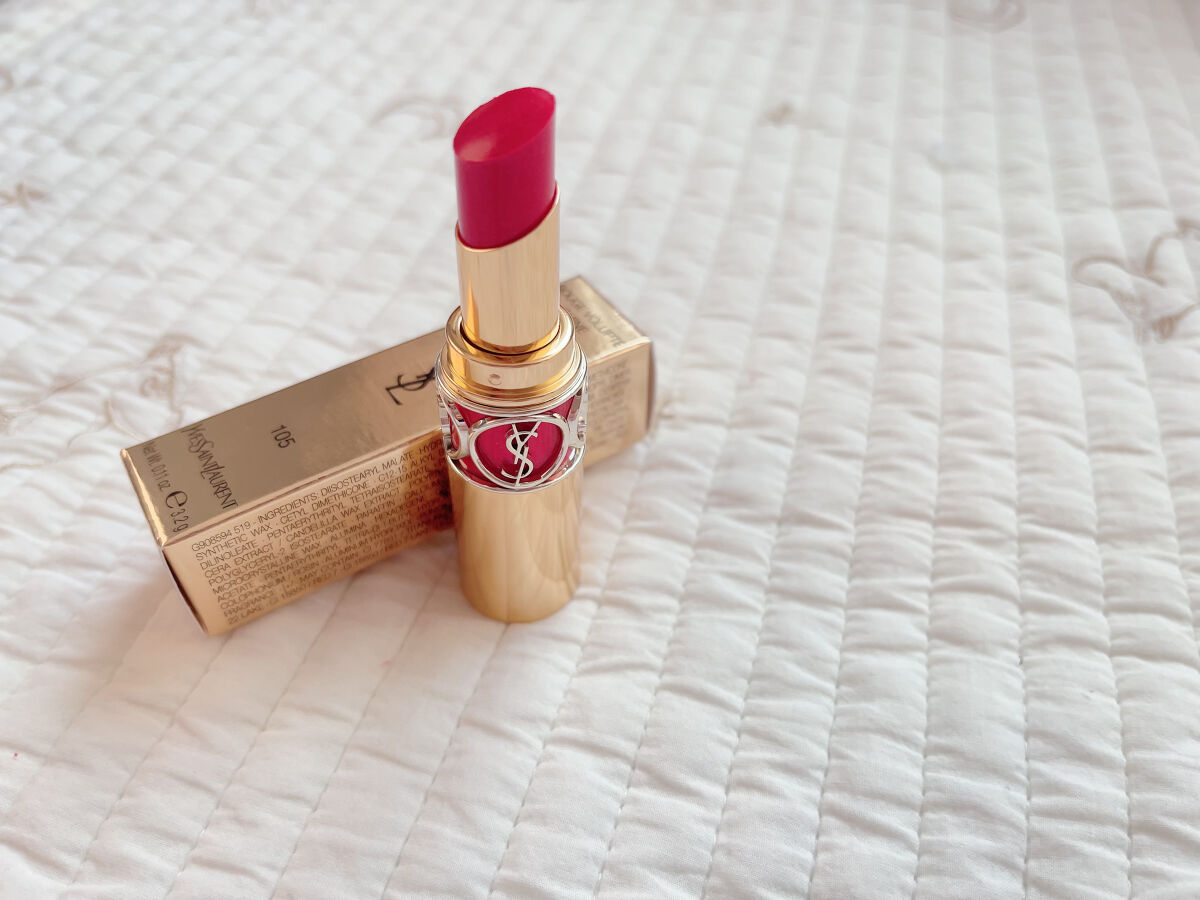ルージュ ヴォリュプテ シャイン/YVES SAINT LAURENT BEAUTE/口紅を使ったクチコミ（2枚目）
