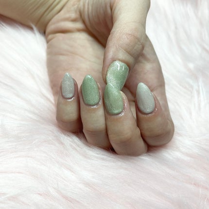 き り ん (°◻︎°) on LIPS 「ネイルタウン💅マグネットジェル🧲またまたコラボジェル🔥🔥発色⭕..」(1枚目)