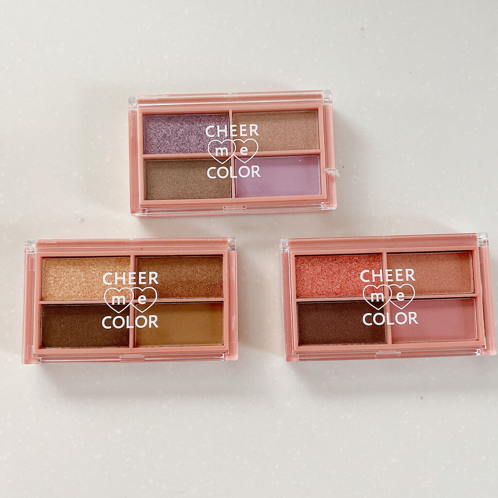 CHEER me COLOR アイシャドウ/セリア/アイシャドウパレットを使ったクチコミ（1枚目）