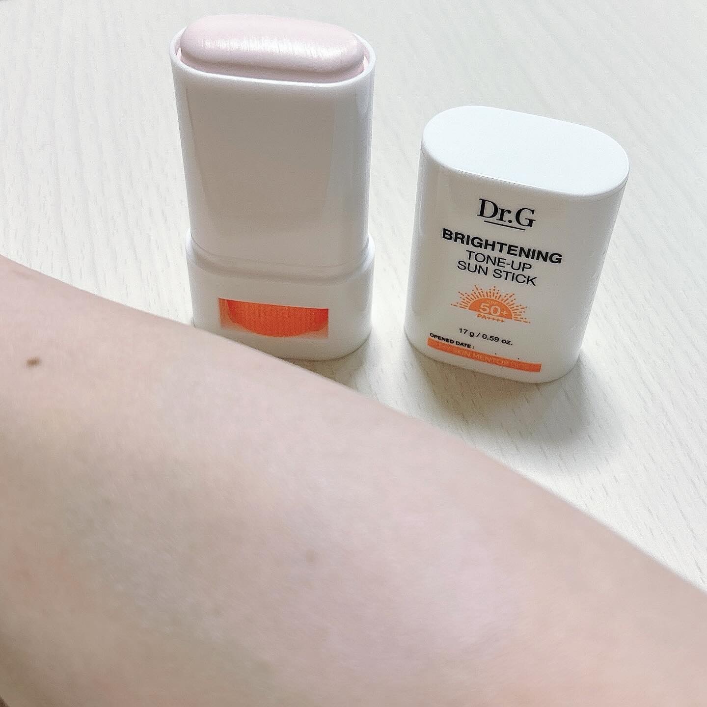 グリーンマイルドアップサンプラス/Dr.G/日焼け止めクリームを使ったクチコミ（3枚目）