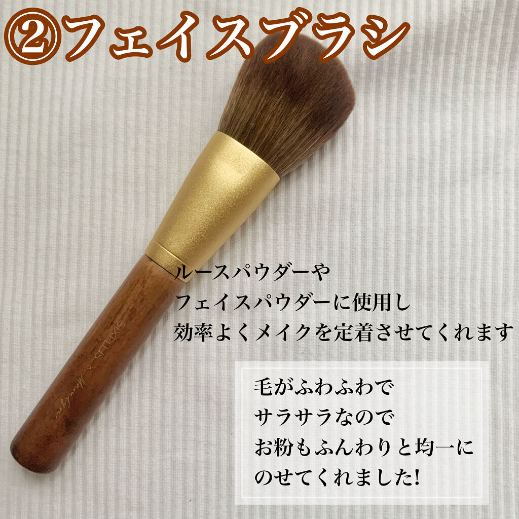 SIXPLUS X MARILYN 10本メイクアップブラシセット/SIXPLUS/メイクブラシを使ったクチコミ（3枚目）