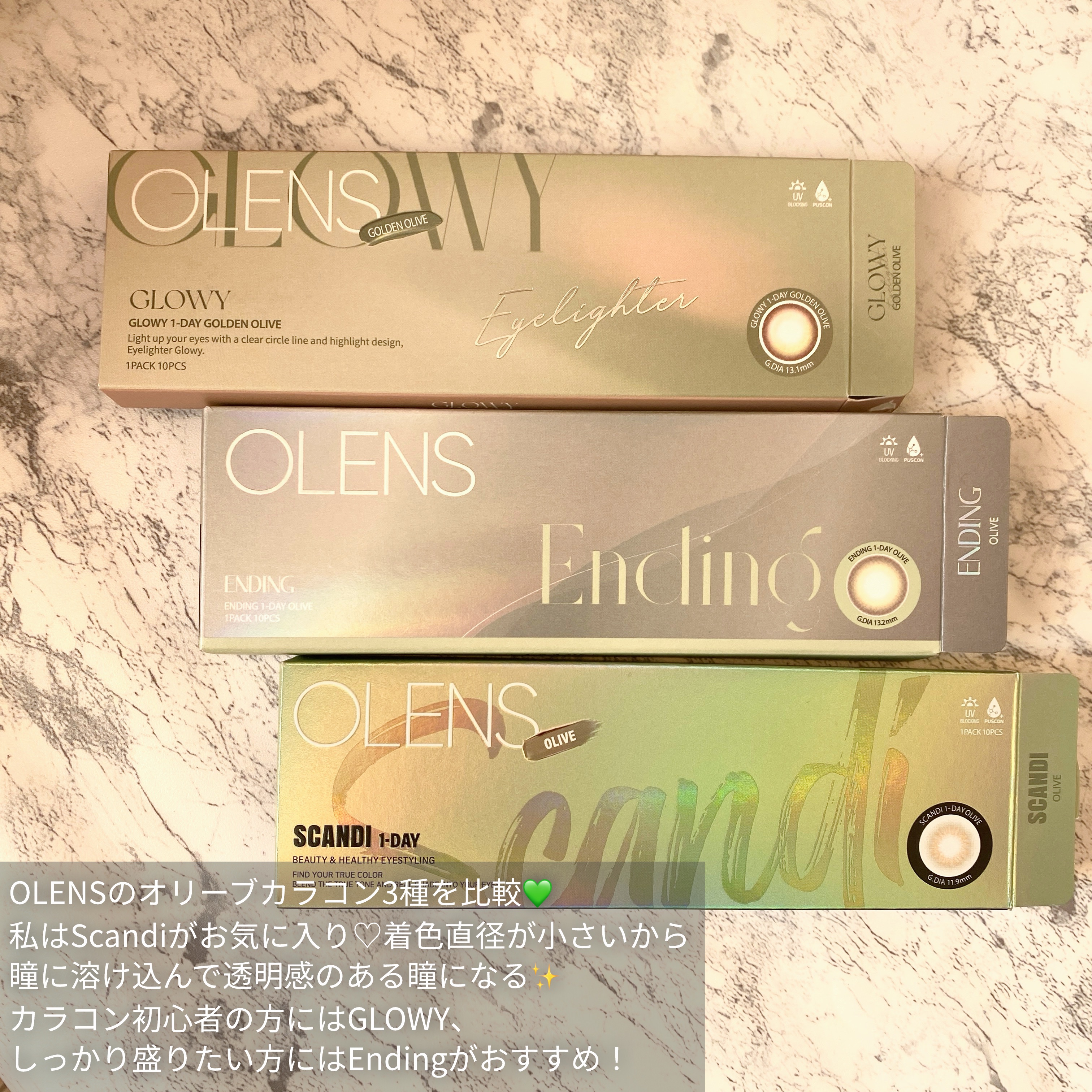 Ending 1day/OLENS/ワンデー（１DAY）カラコンを使ったクチコミ（2枚目）