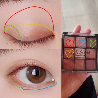 UR GLAM　BLOOMING EYE COLOR PALETTE/U R GLAM/アイシャドウパレットを使ったクチコミ（2枚目）