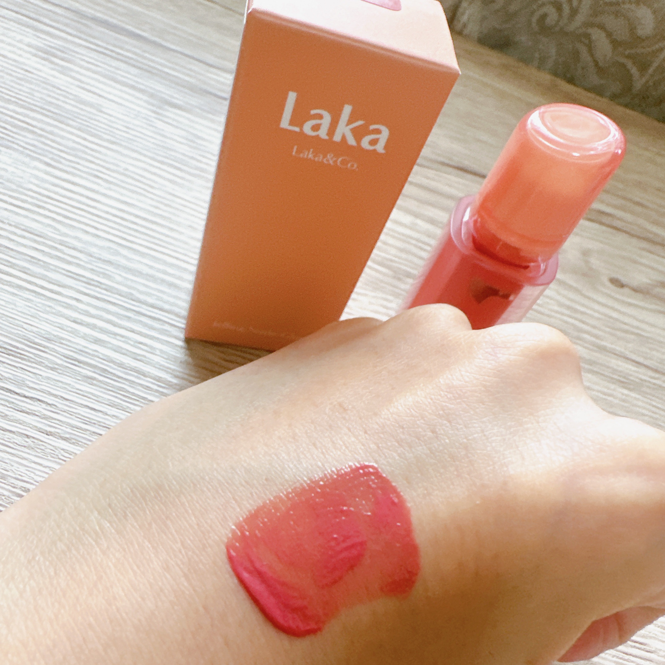 ジェリーイングヌードグロス/Laka/リップグロスを使ったクチコミ（2枚目）