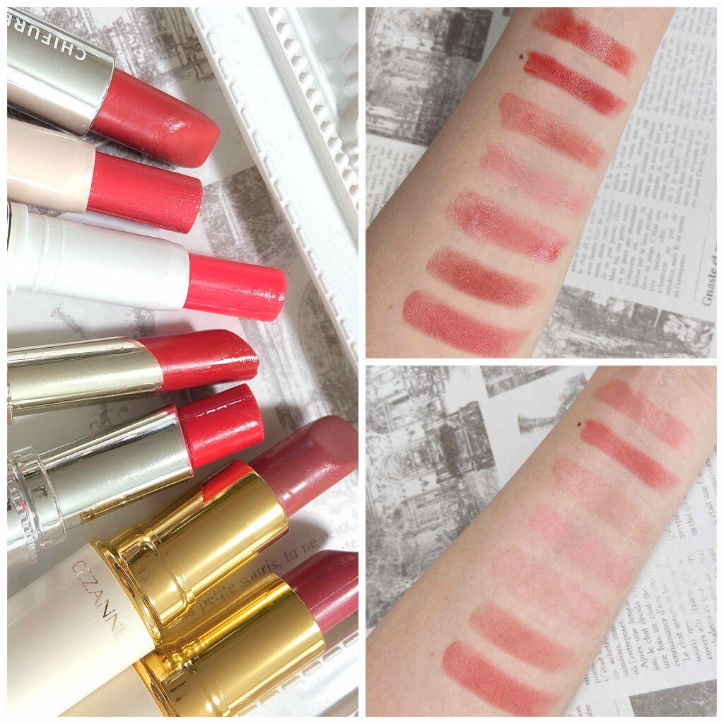 ラスティンググロスリップ/CEZANNE/口紅を使ったクチコミ（2枚目）