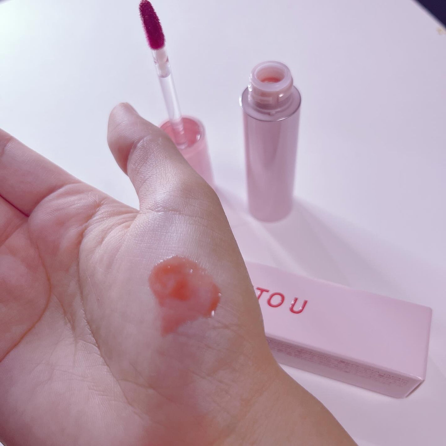 ジューシーパンピンググロス/INTO U/リップグロスを使ったクチコミ(3枚目)