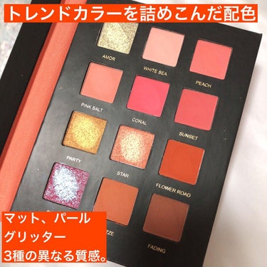 星空12色アイシャドウパレット coral(コーラル)/VCND/アイシャドウパレットを使ったクチコミ（2枚目）