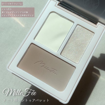 チート顔コントゥアパレット/MilleFée/パウダーハイライトを使ったクチコミ(3枚目)