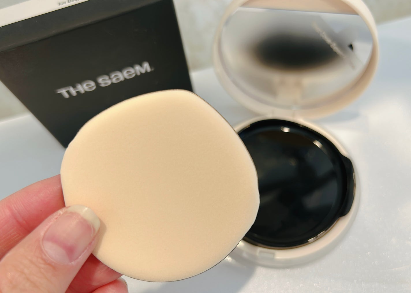 カバーパーフェクションコンシーラークッション/the SAEM/リキッドコンシーラーを使ったクチコミ(10枚目)