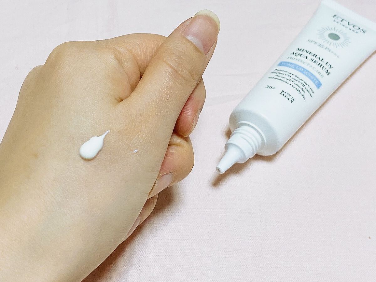 ミネラルUVアクアセラム/エトヴォス/美容液を使ったクチコミ（2枚目）