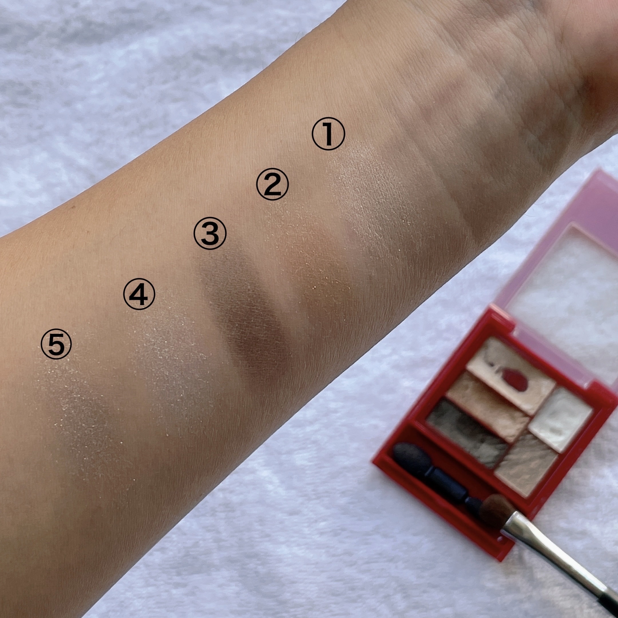 トリプルレシピアイズ GR701/インテグレート/アイシャドウパレットを使ったクチコミ（3枚目）