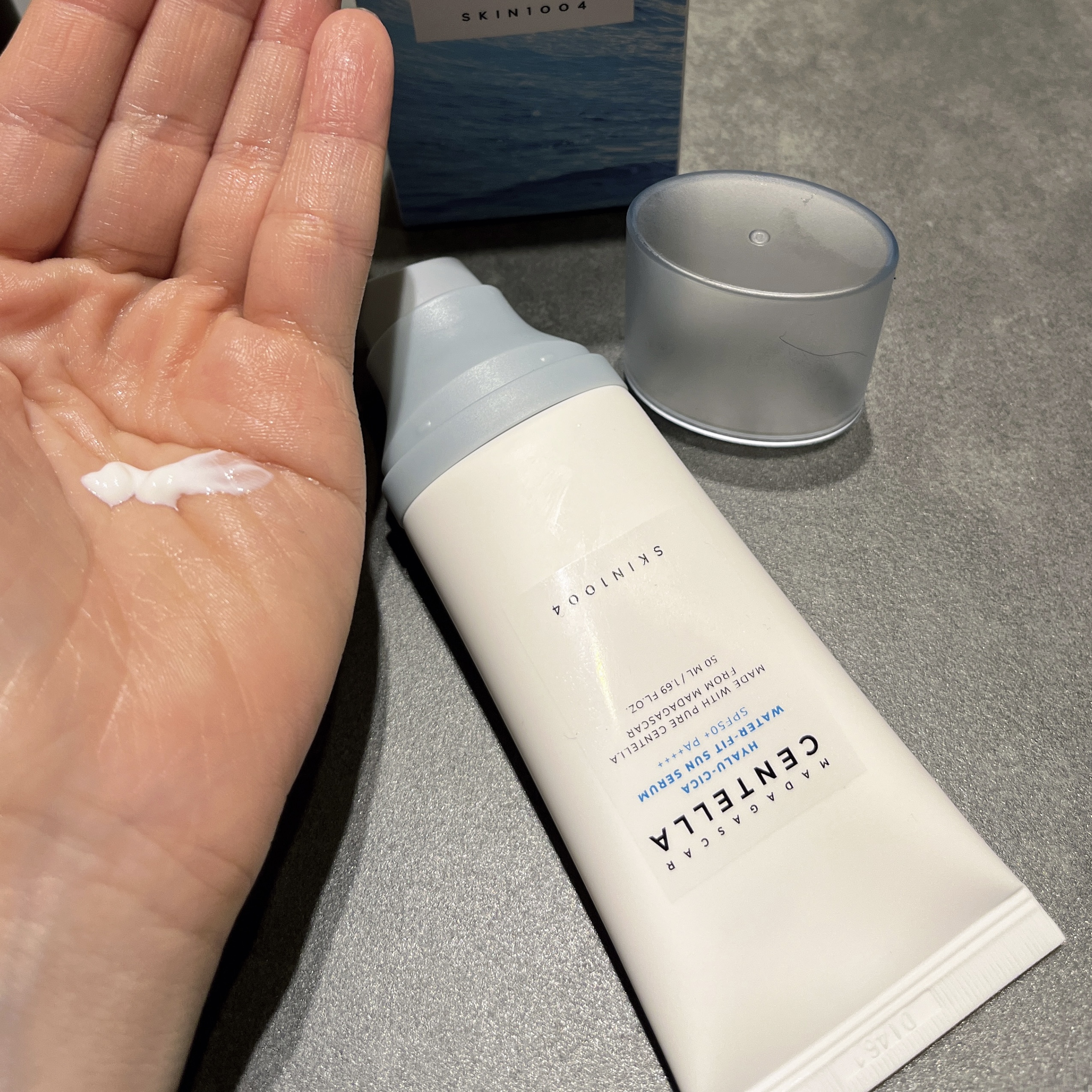 ヒアルーシカ ウォーターフィット サンセラム/SKIN1004/日焼け止めローションを使ったクチコミ（3枚目）