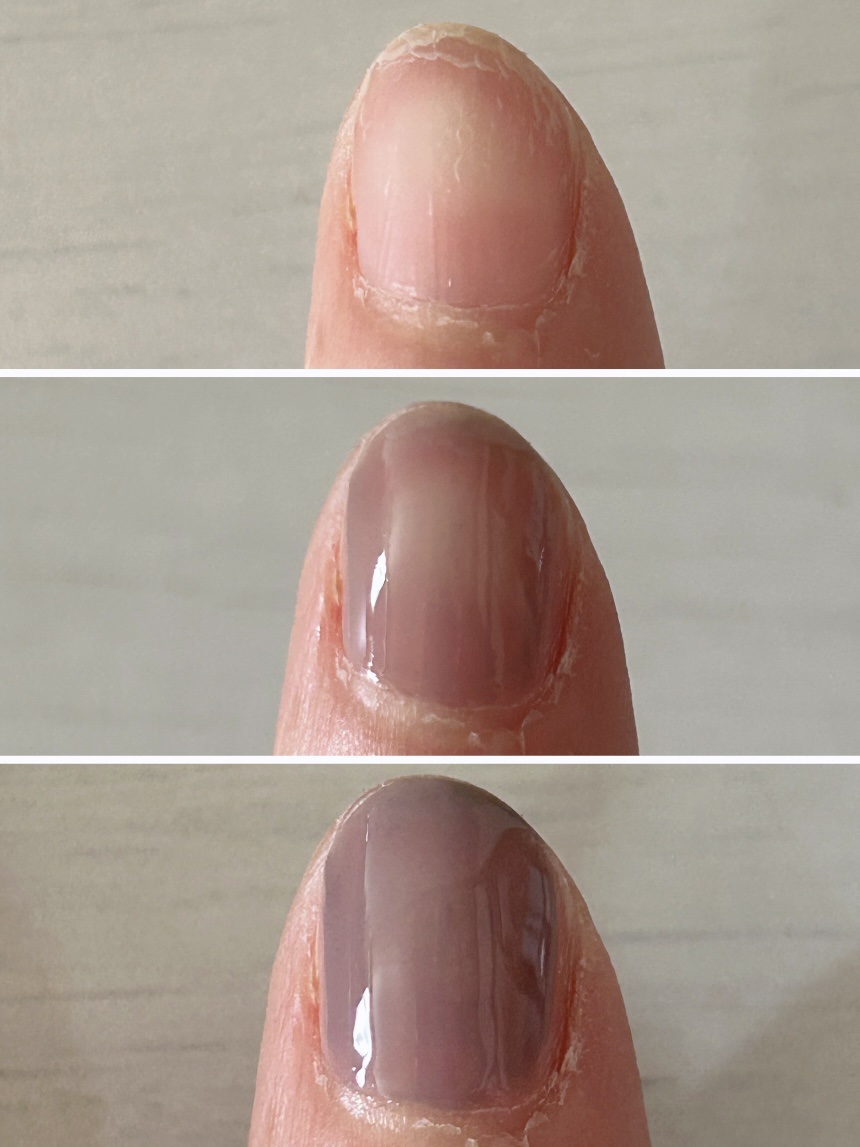 グロッシーコート ラベンダーグレージュ/スキューズミー/オールインワンネイルを使ったクチコミ（3枚目）