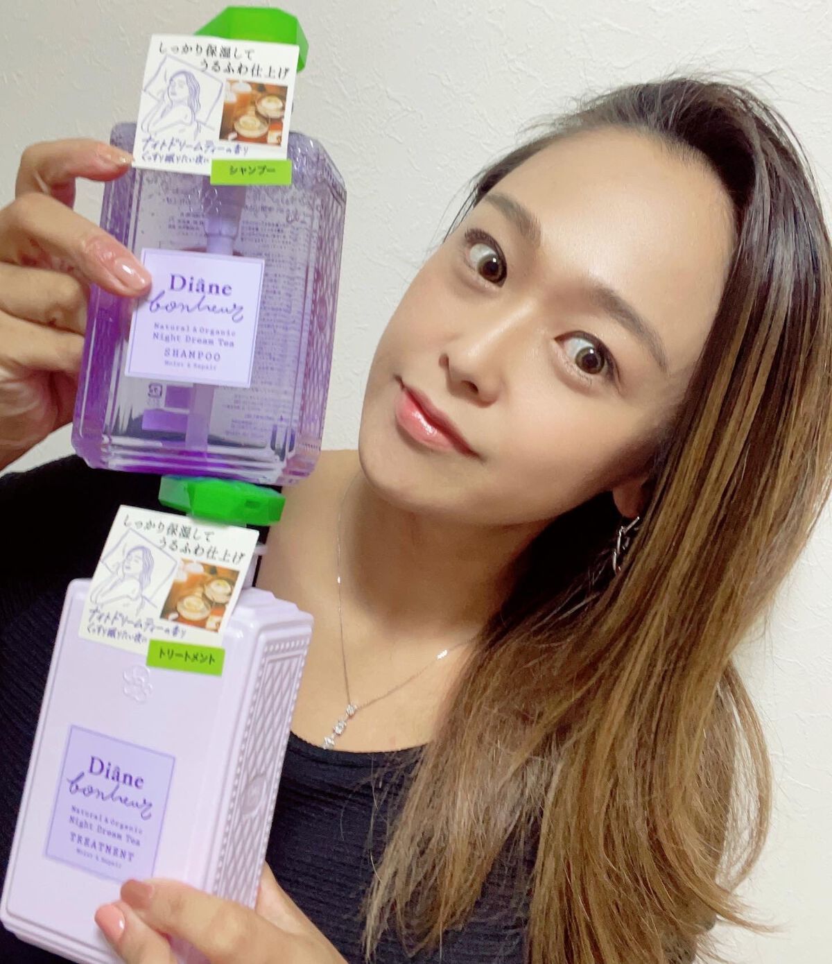 ダイアンボヌール モイスト＆リペア シャンプー/トリートメント ナイトドリームティーの香り/ダイアン/市販シャンプーを使ったクチコミ（1枚目）