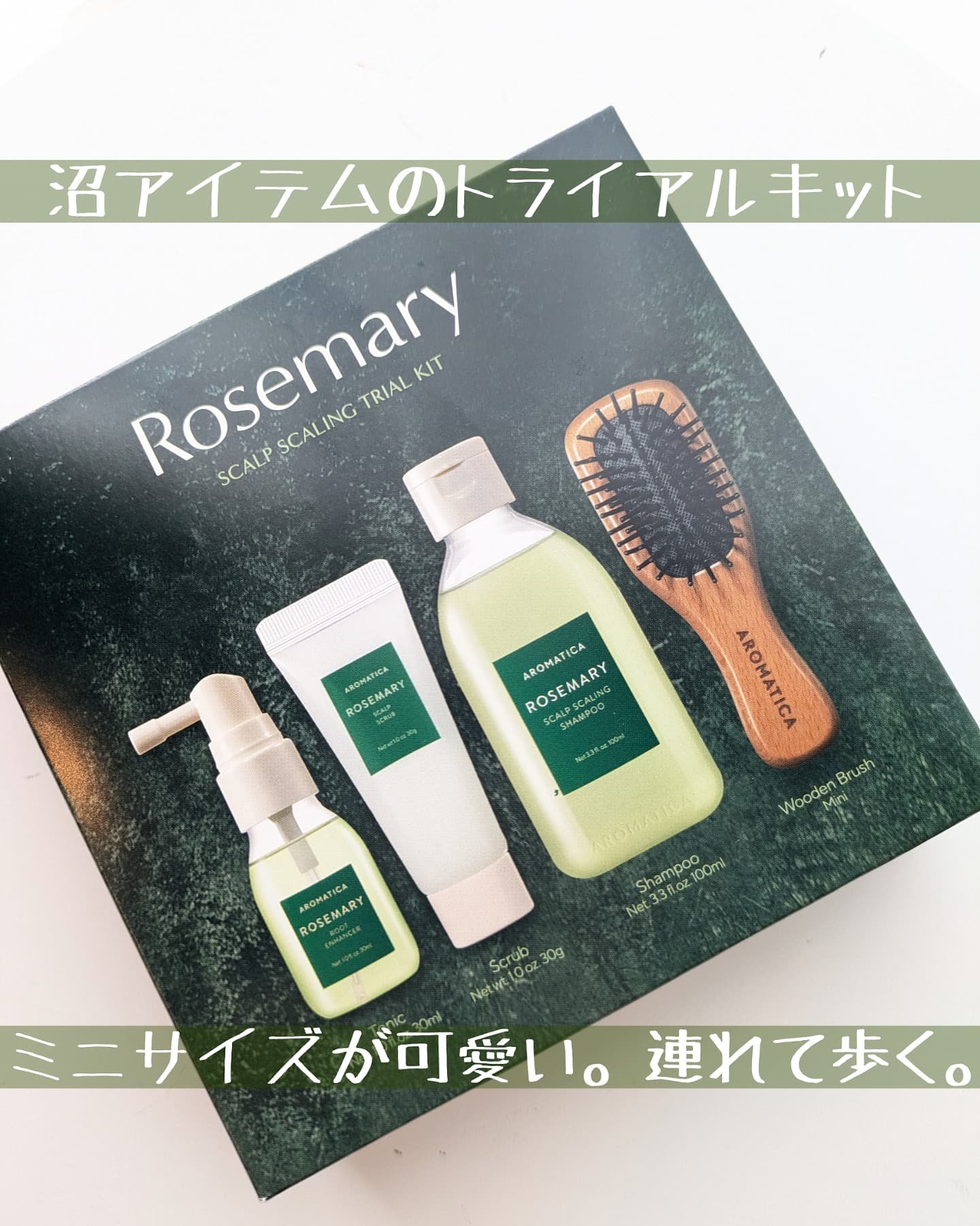 ローズマリーヘアケアキット/AROMATICA/ヘッドスクラブを使ったクチコミ（1枚目）